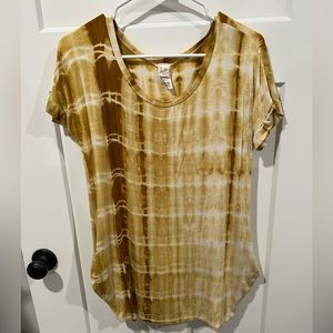 Yellow Tie Dye Top